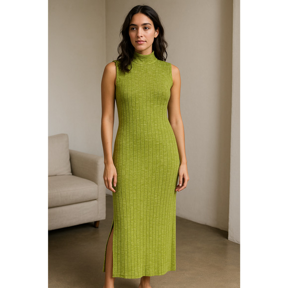 Saturday/Sunday Dresses & Skirts - Anthropologie Saturday Sunday Elisabeth Maxi Dress Womens Small Green Rib Knit